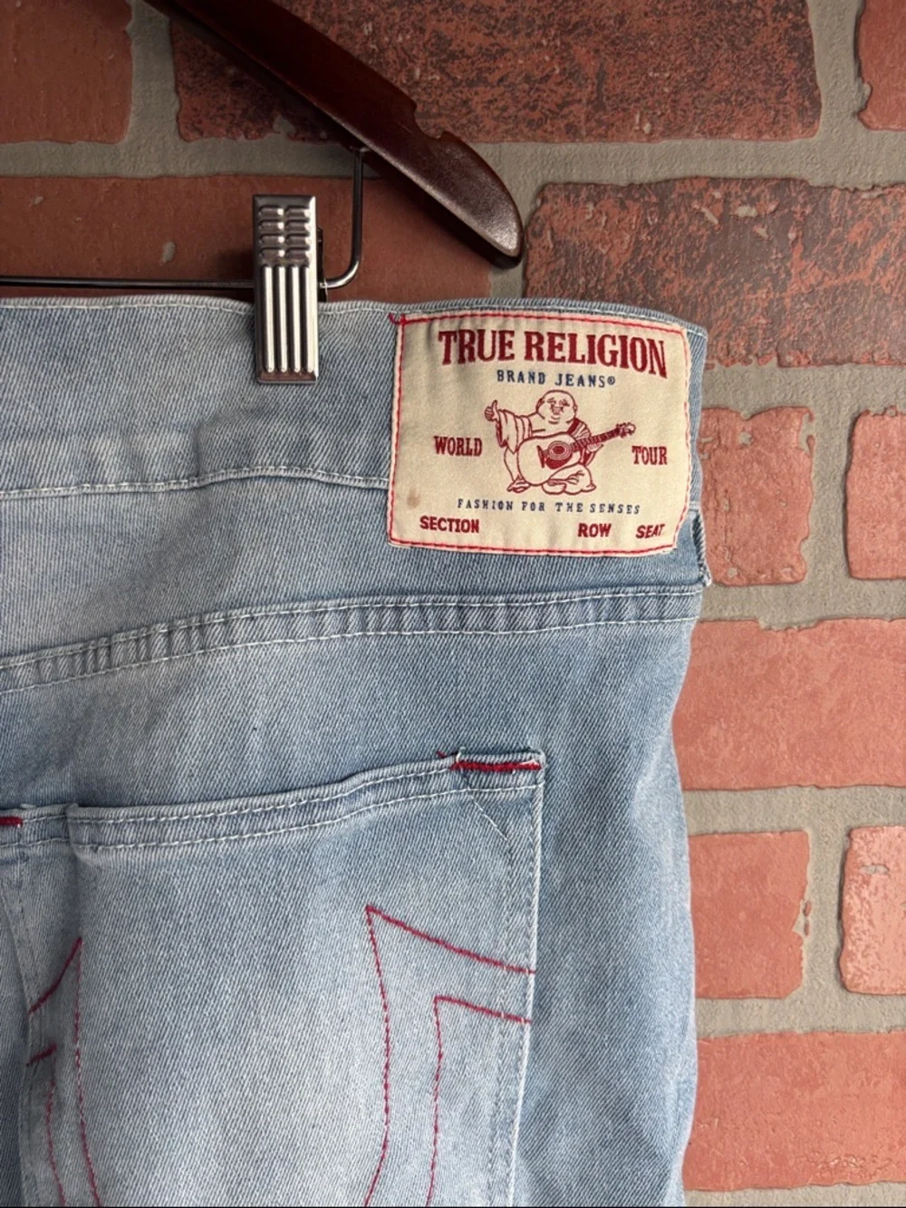 True Religion Rocco Skinny Light Blue Denim Shorts